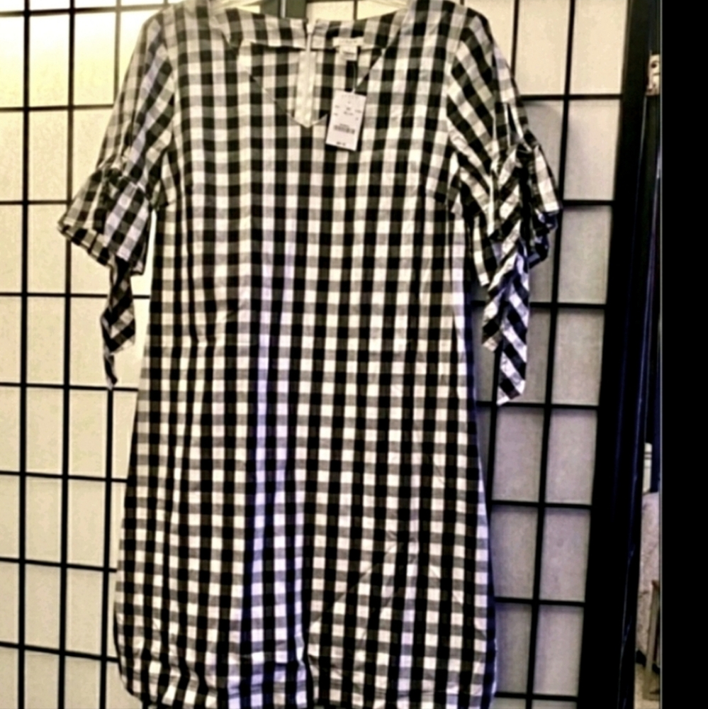 NWT J.Crew gingham Summer Dress Women's Size S